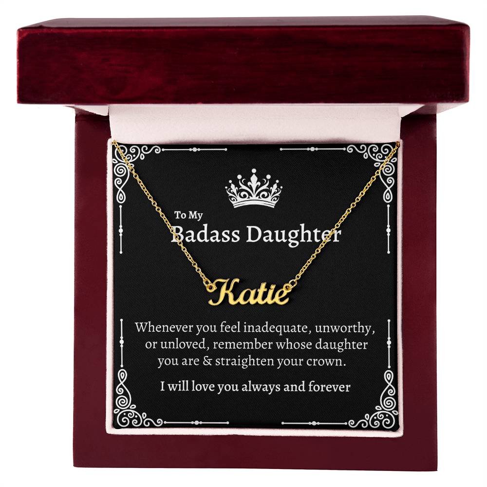 To My Badass Daughter | Name Necklace