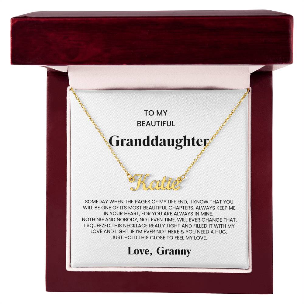Granddaughter Name Necklace from Granny