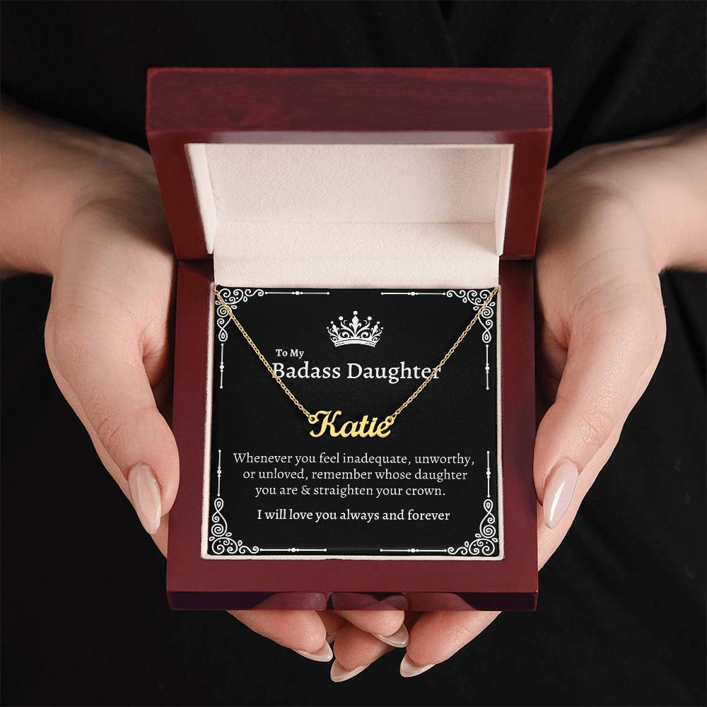 To My Badass Daughter | Name Necklace