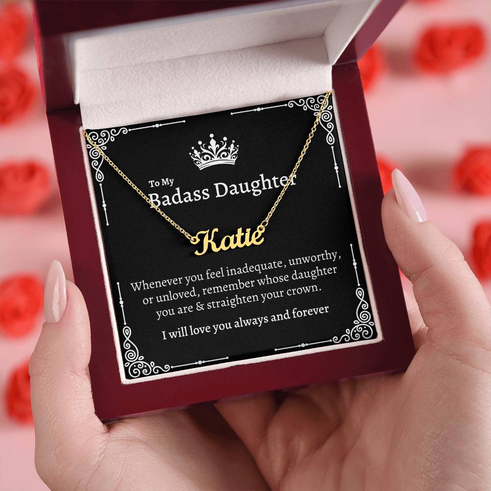 To My Badass Daughter | Name Necklace