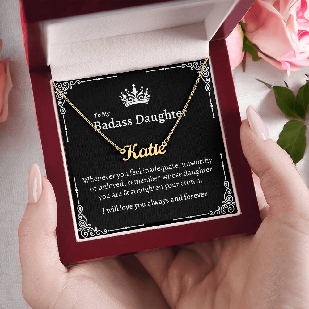 To My Badass Daughter | Name Necklace