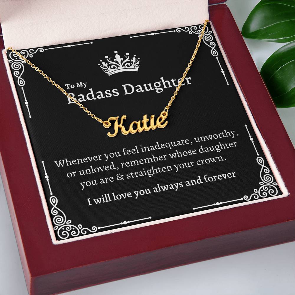 To My Badass Daughter | Name Necklace