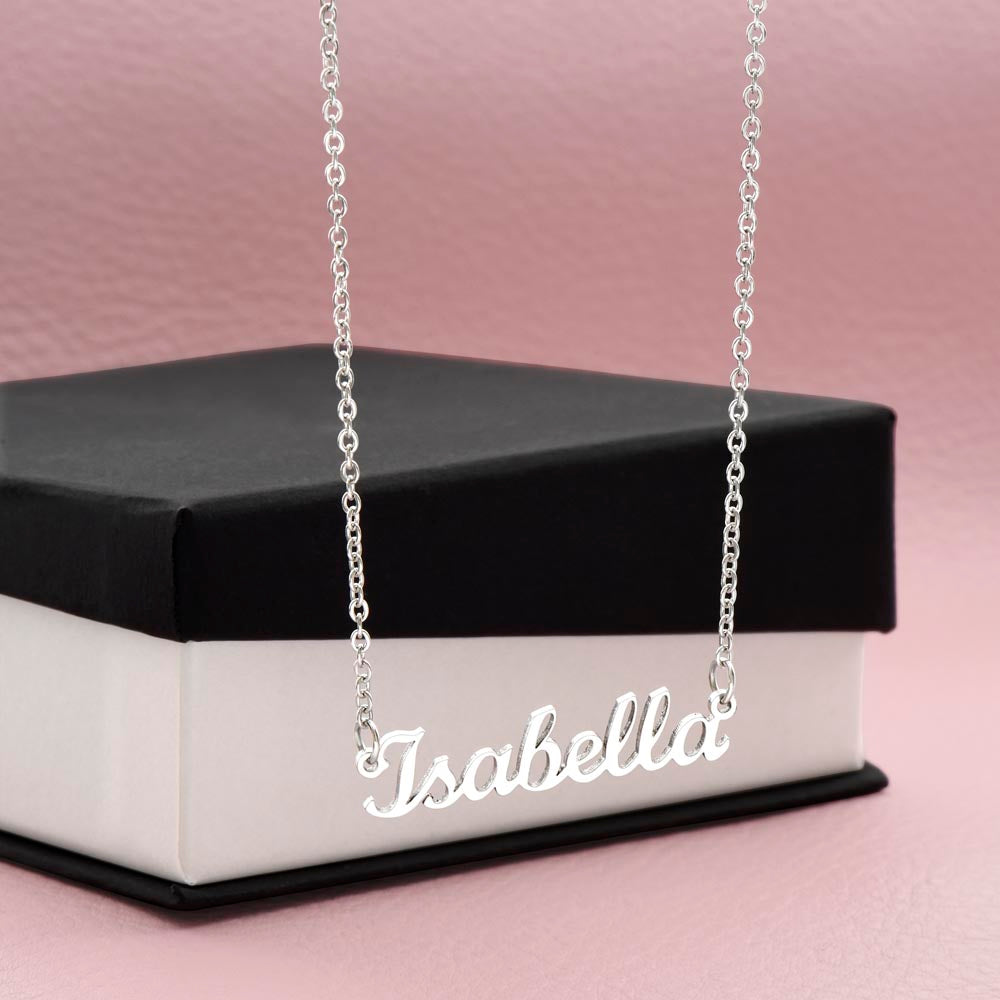 Custom Name Necklace Gift for Her – Personalized 18K Gold Jewelry for Daughter or Best Friend
