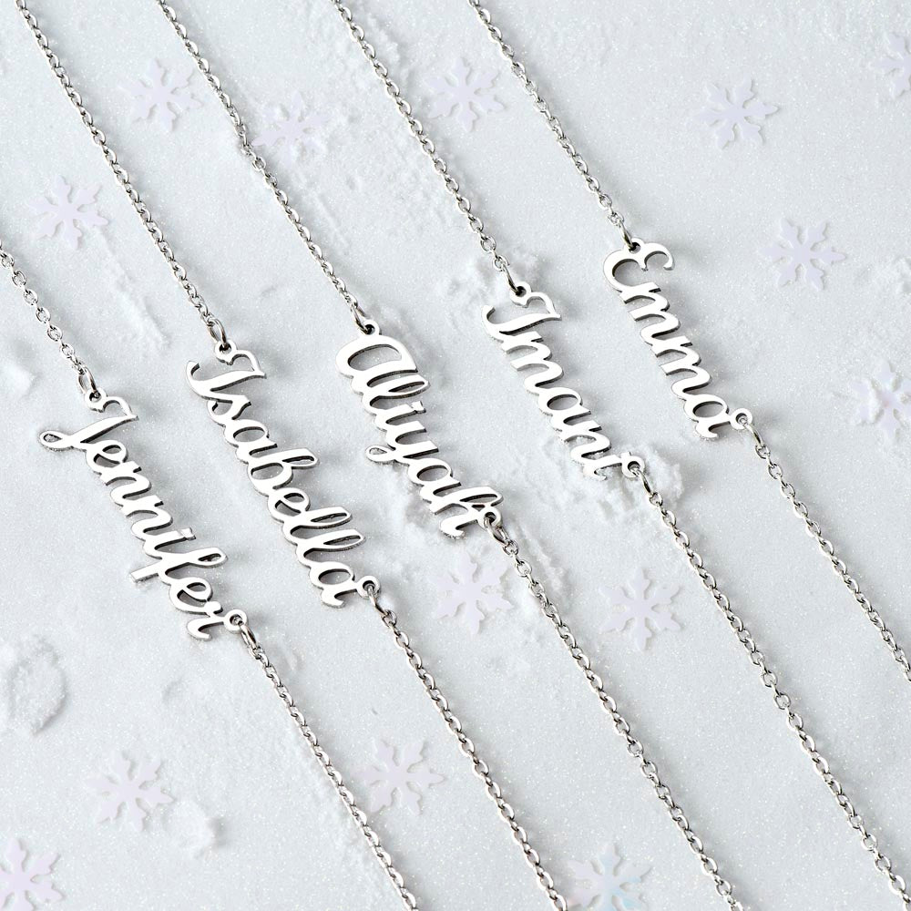Custom Name Necklace Gift for Her – Personalized 18K Gold Jewelry for Daughter or Best Friend