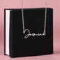 Bonus Daughter Name Necklace with Personalized Message Card