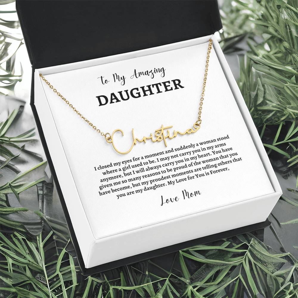 To My Amazing Daughter, From Mom | Name Necklace