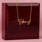 Bonus Daughter Name Necklace with Personalized Message Card