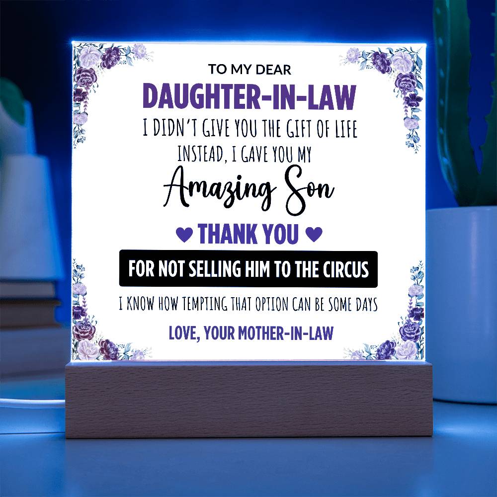 Daughter-in-Law LED Acrylic Gift Set