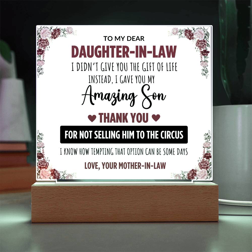 Daughter-in-Law LED Acrylic Gift Set