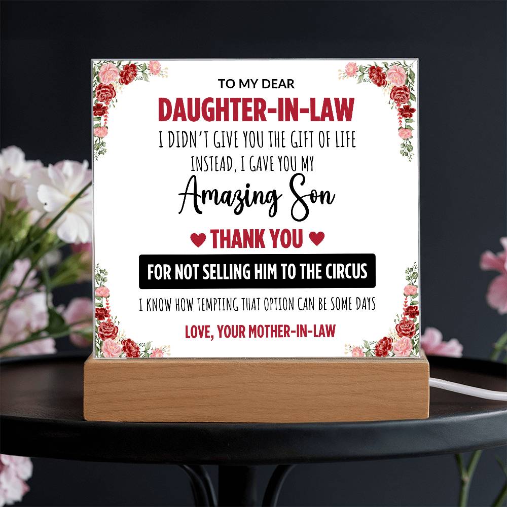Daughter-in-Law LED Acrylic Gift Set