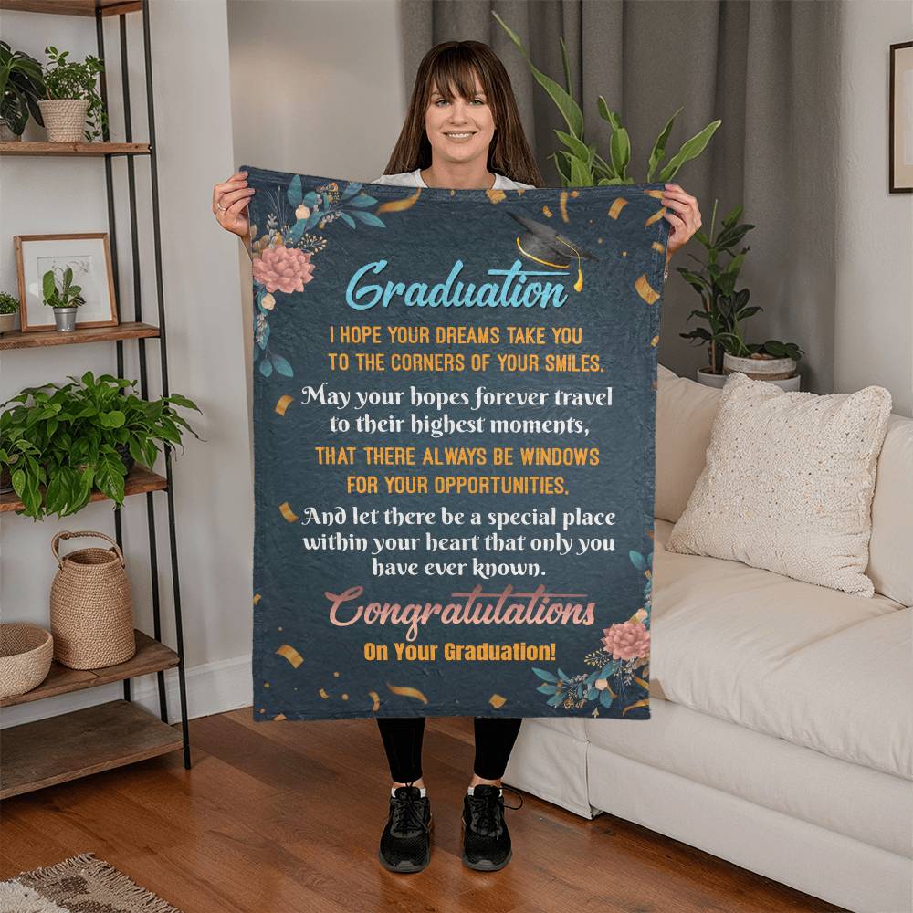 Graduation Blanket - Mink Soft Touch