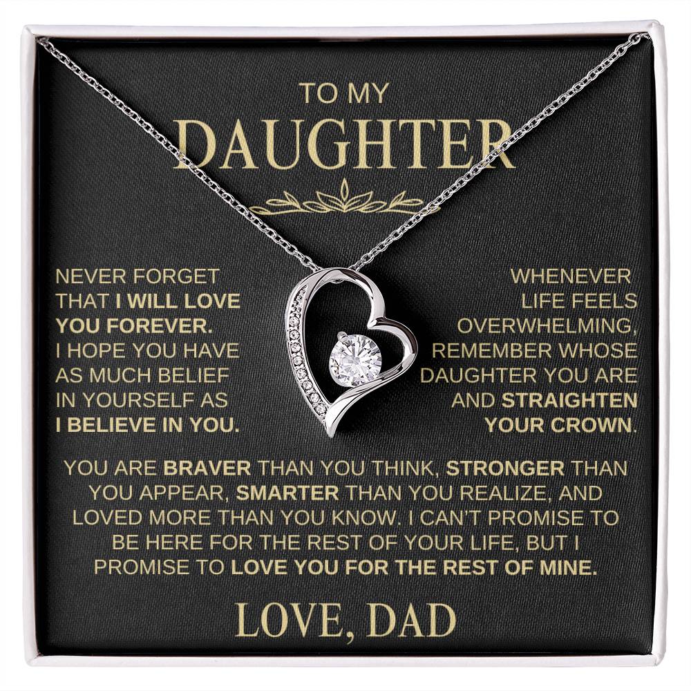 Beautiful Gift for Daughter from Dad | "I Love You Forever" Necklace