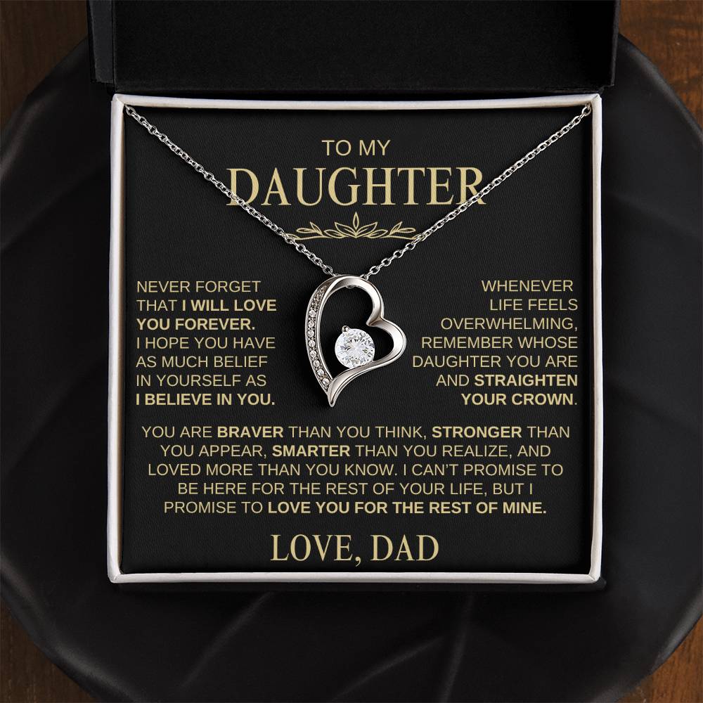 Beautiful Gift for Daughter from Dad | "I Love You Forever" Necklace