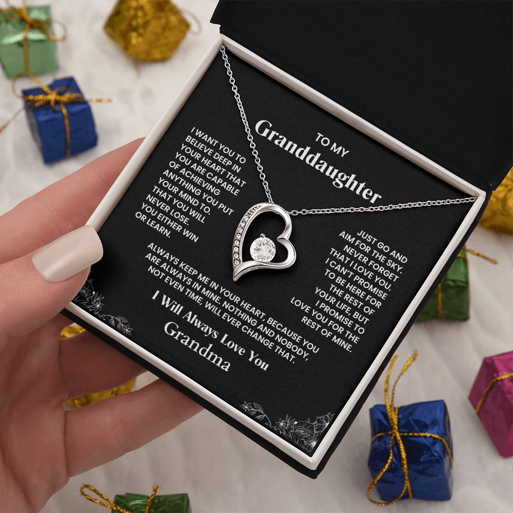 To My Granddaughter | From Grandma Forever Love Necklace--Aim for the Sky