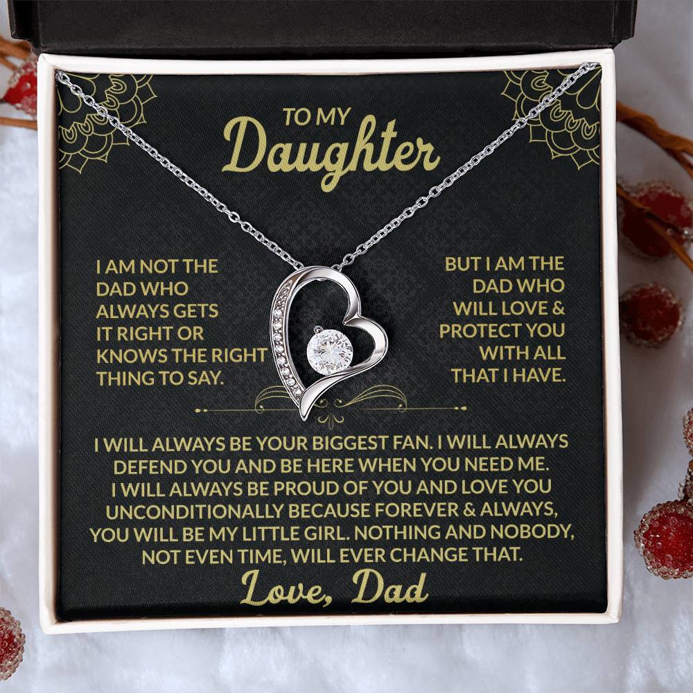 To My Daughter – Love, Dad | Guardian’s Heart Pendant Gift with Emotional Message Card