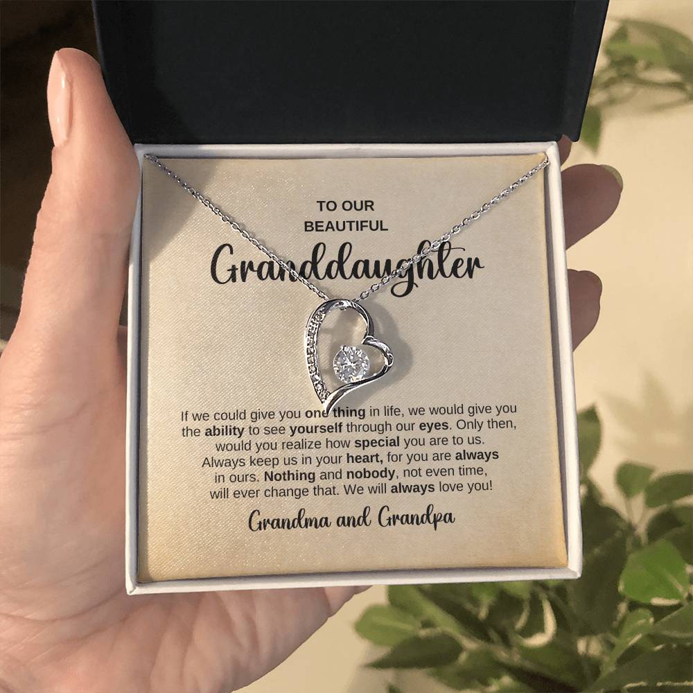 Forever Love Necklace – A Heartfelt Gift from Grandma and Grandpa to Their Granddaughter