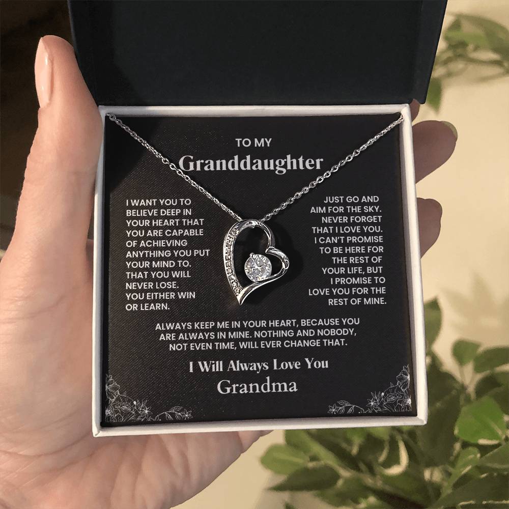 To My Granddaughter | From Grandma Forever Love Necklace--Aim for the Sky