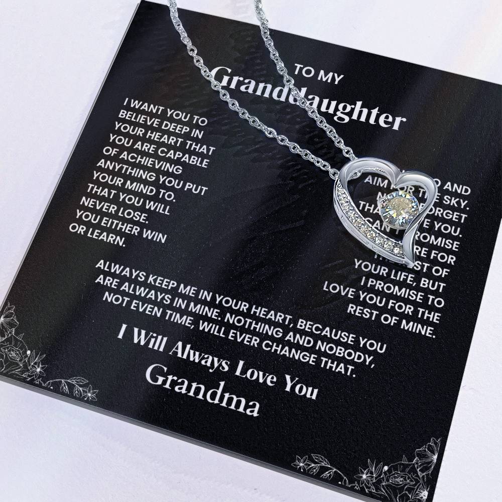 To My Granddaughter | From Grandma Forever Love Necklace--Aim for the Sky