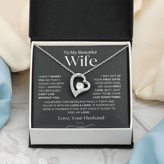 To My Beautiful Wife | Forever Love Necklace--BW2