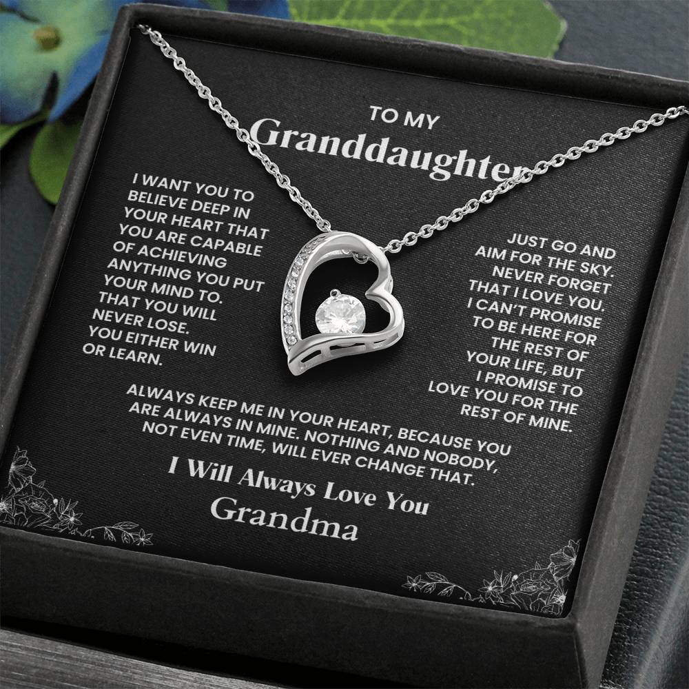 To My Granddaughter | From Grandma Forever Love Necklace--Aim for the Sky