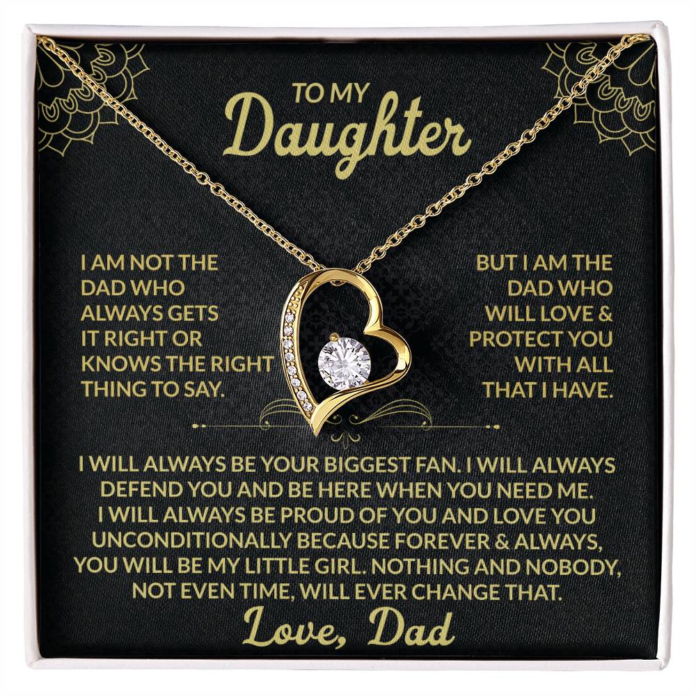 To My Daughter – Love, Dad | Guardian’s Heart Pendant Gift with Emotional Message Card