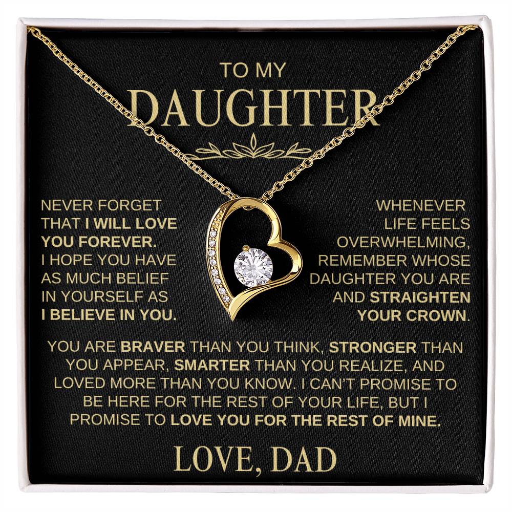 Beautiful Gift for Daughter from Dad | "I Love You Forever" Necklace