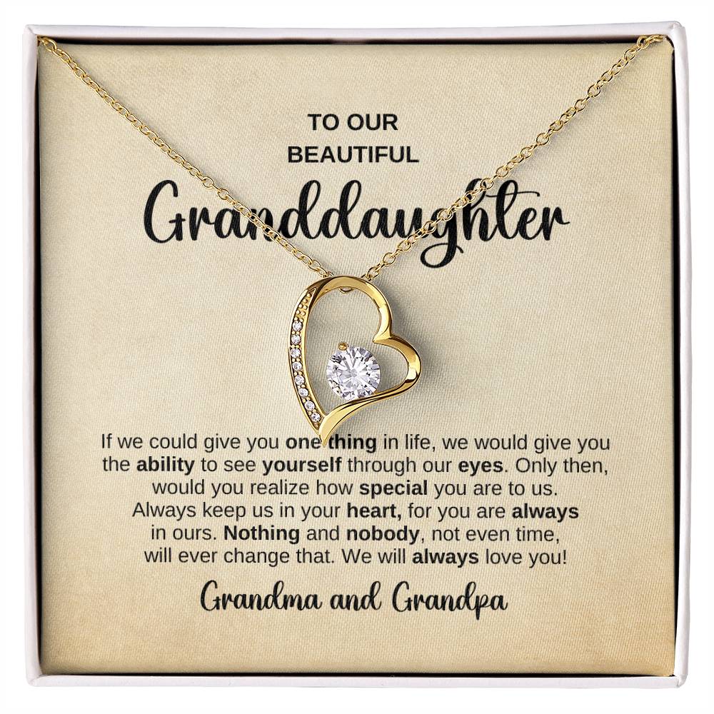 Forever Love Necklace – A Heartfelt Gift from Grandma and Grandpa to Their Granddaughter