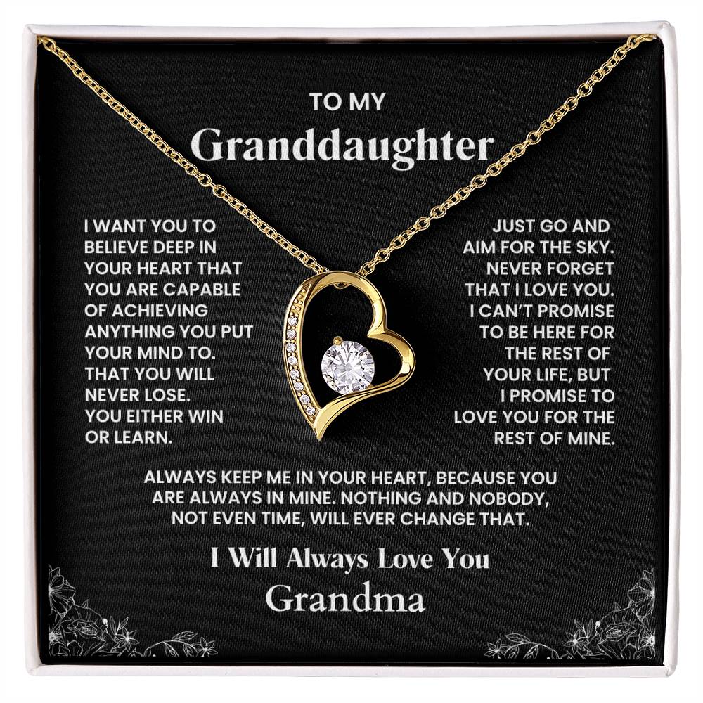 To My Granddaughter | From Grandma Forever Love Necklace--Aim for the Sky