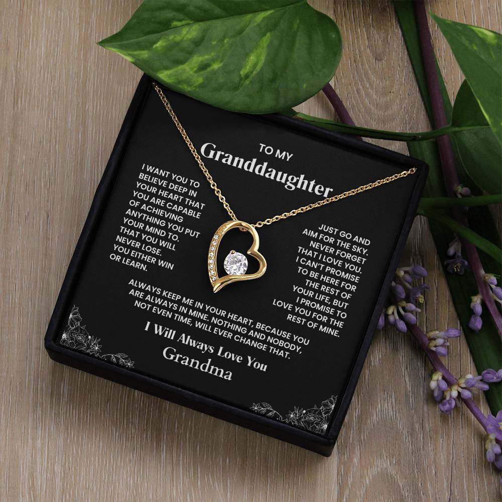 To My Granddaughter | From Grandma Forever Love Necklace--Aim for the Sky