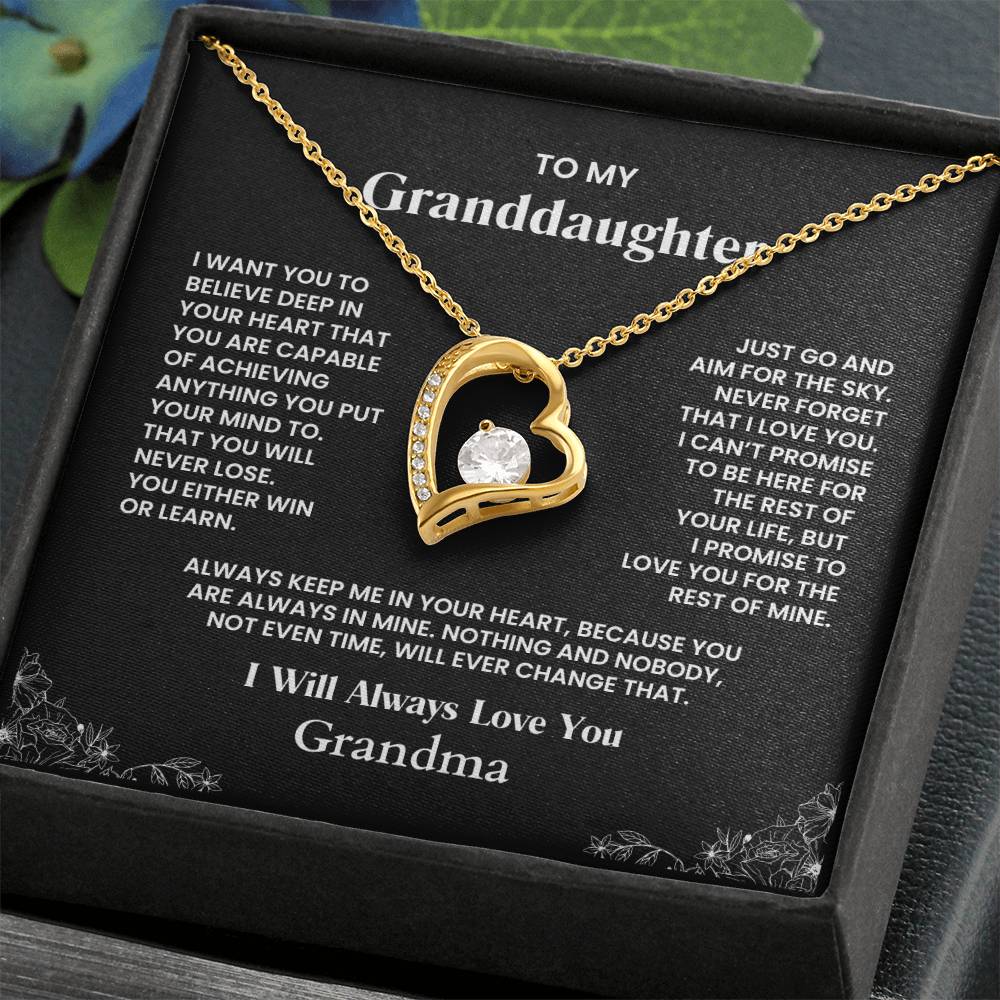 To My Granddaughter | From Grandma Forever Love Necklace--Aim for the Sky