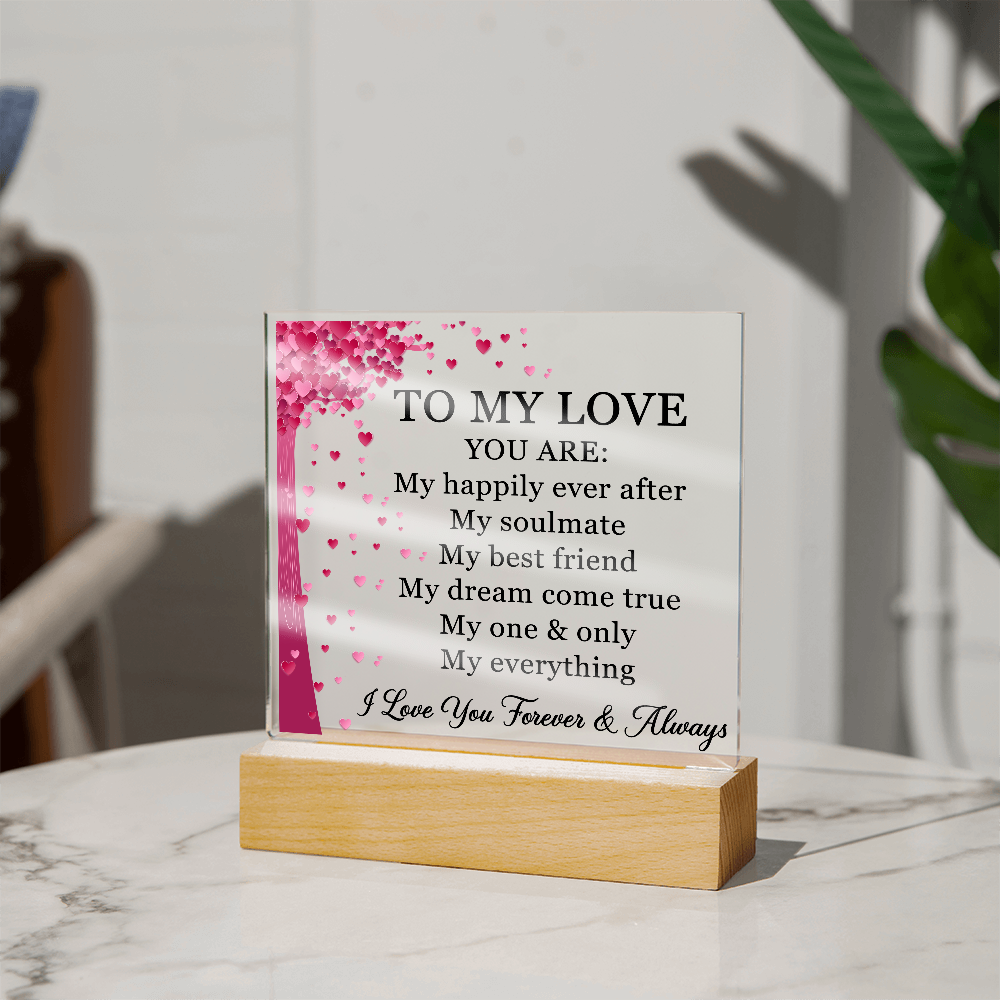 To My Love Acrylic Plaque