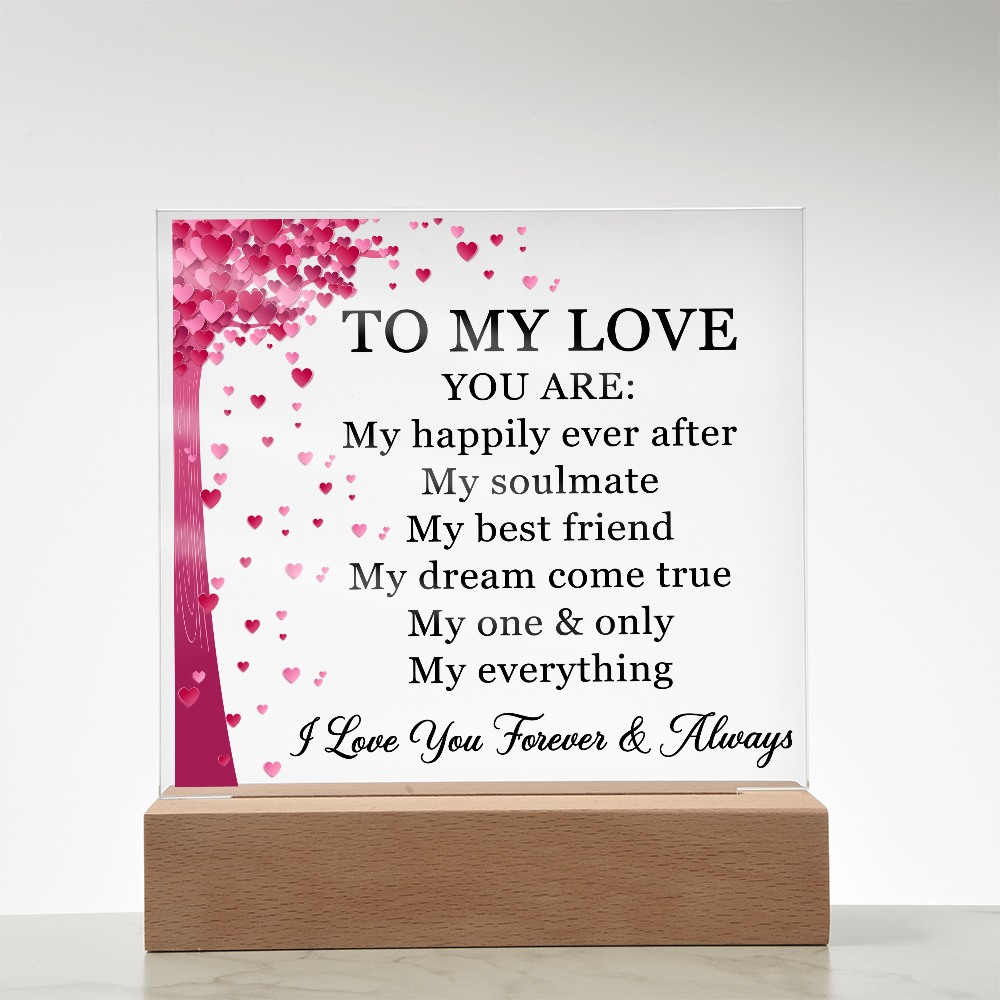 To My Love Acrylic Plaque