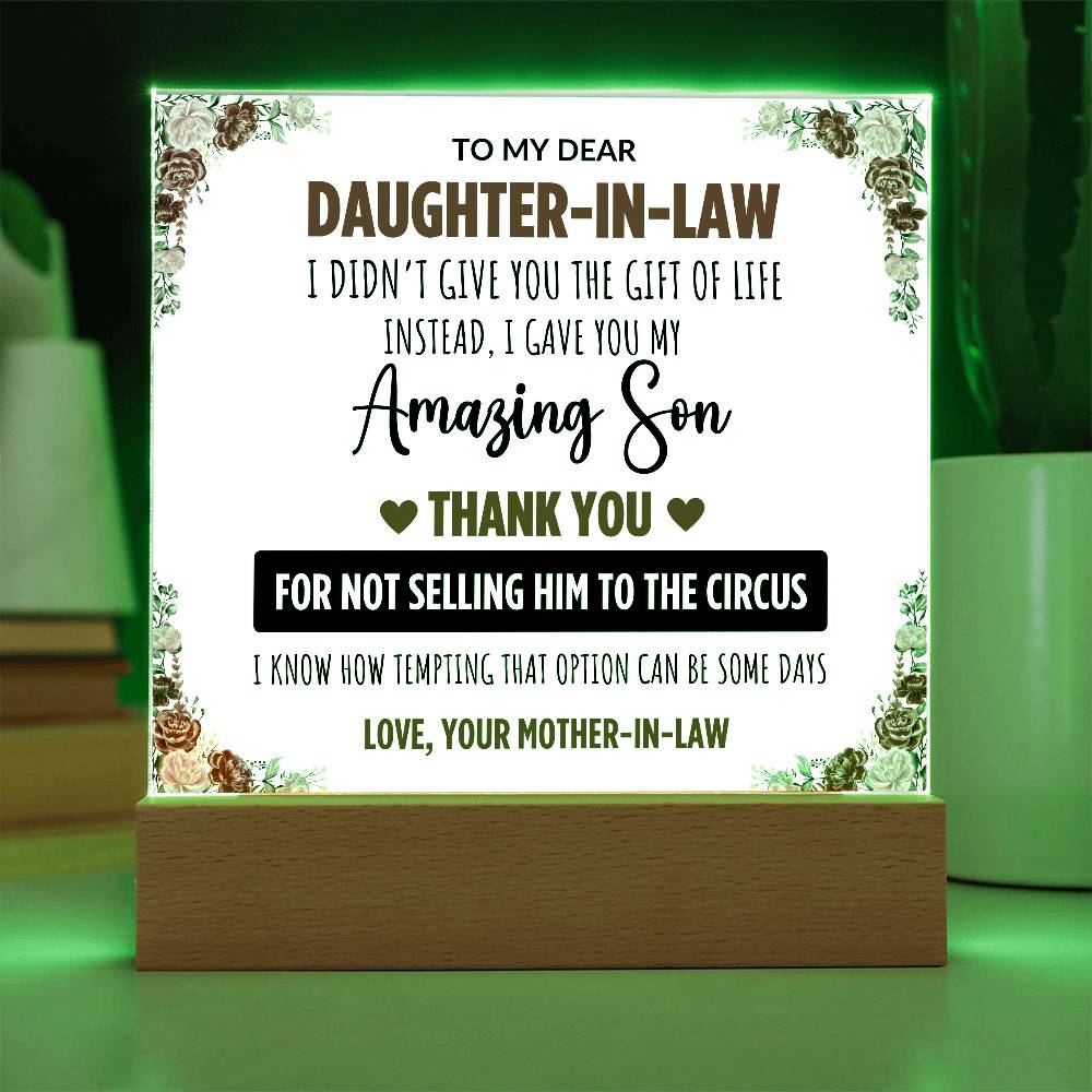 Daughter-in-Law LED Acrylic Gift Set