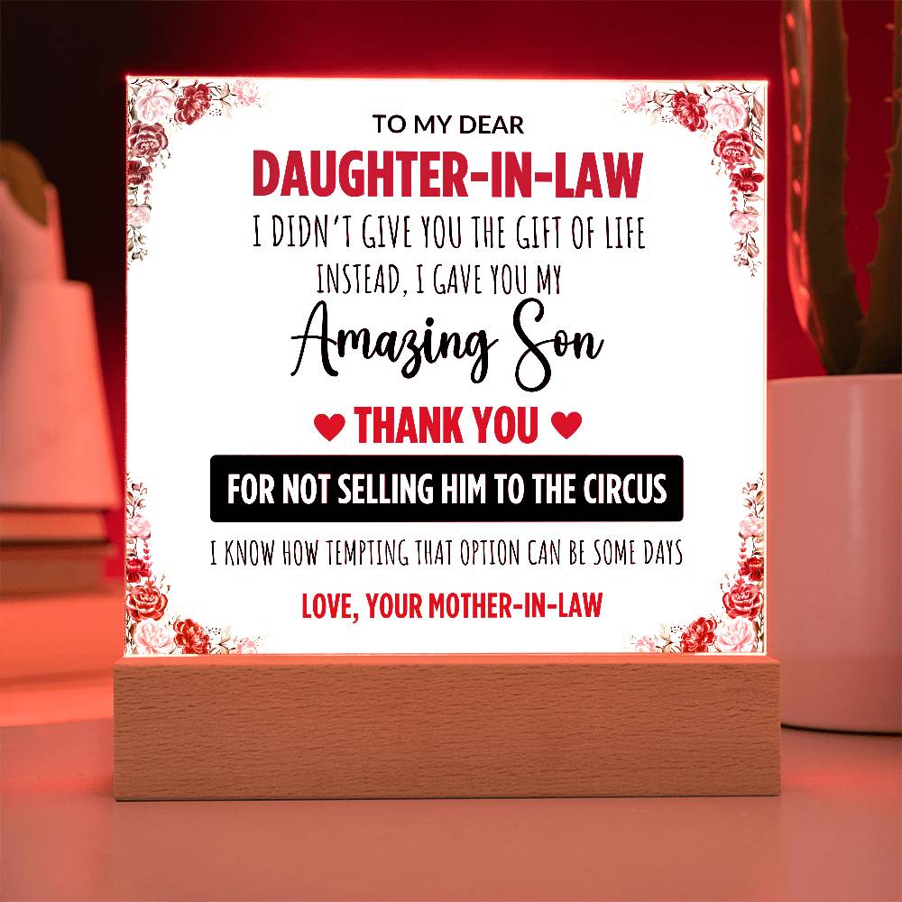 Daughter-in-Law LED Acrylic Gift Set