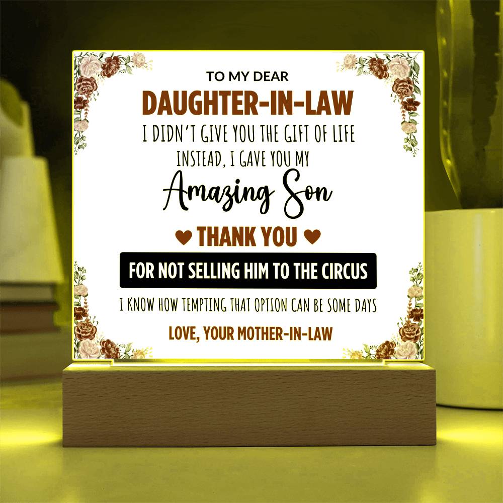 Daughter-in-Law LED Acrylic Gift Set