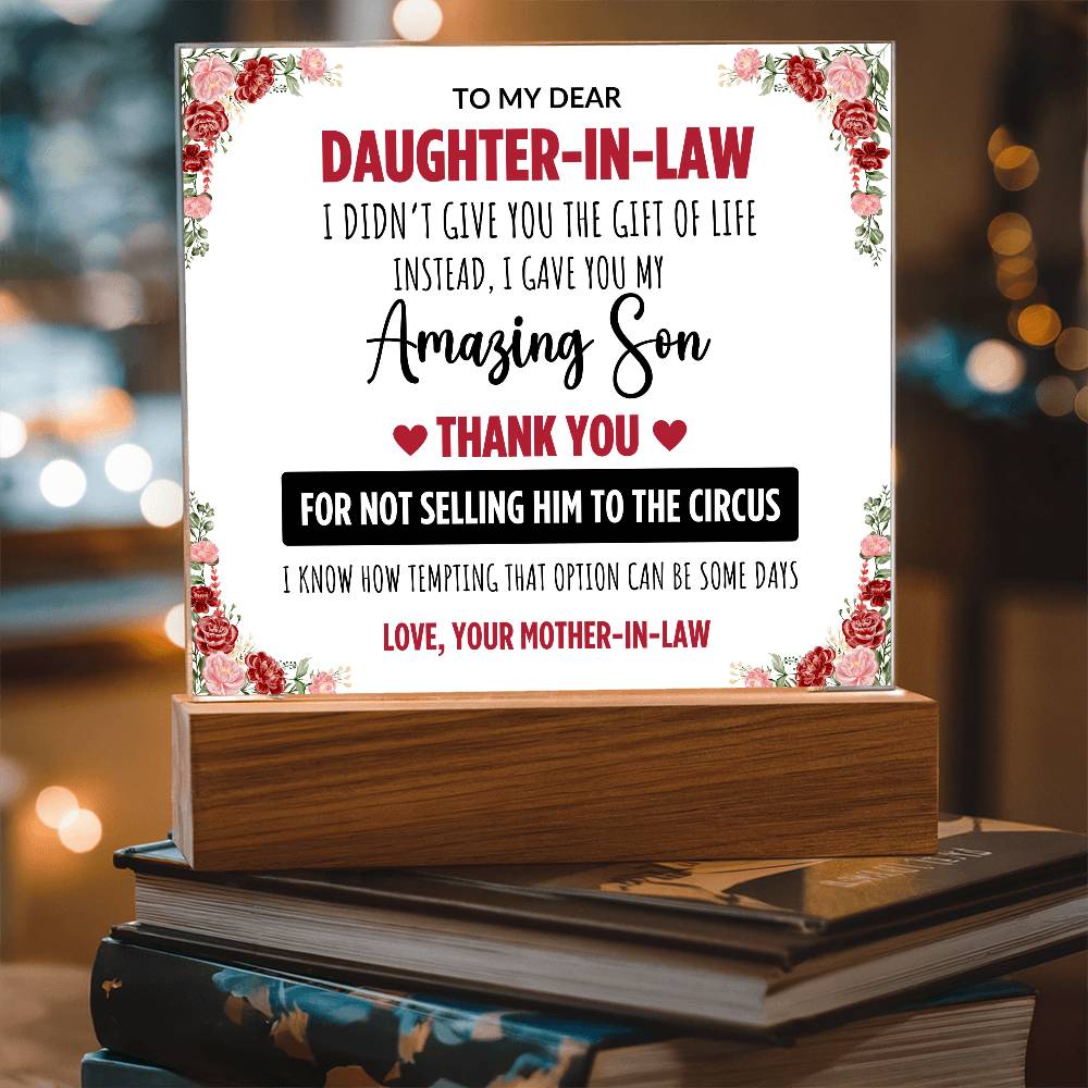 Daughter-in-Law LED Acrylic Gift Set