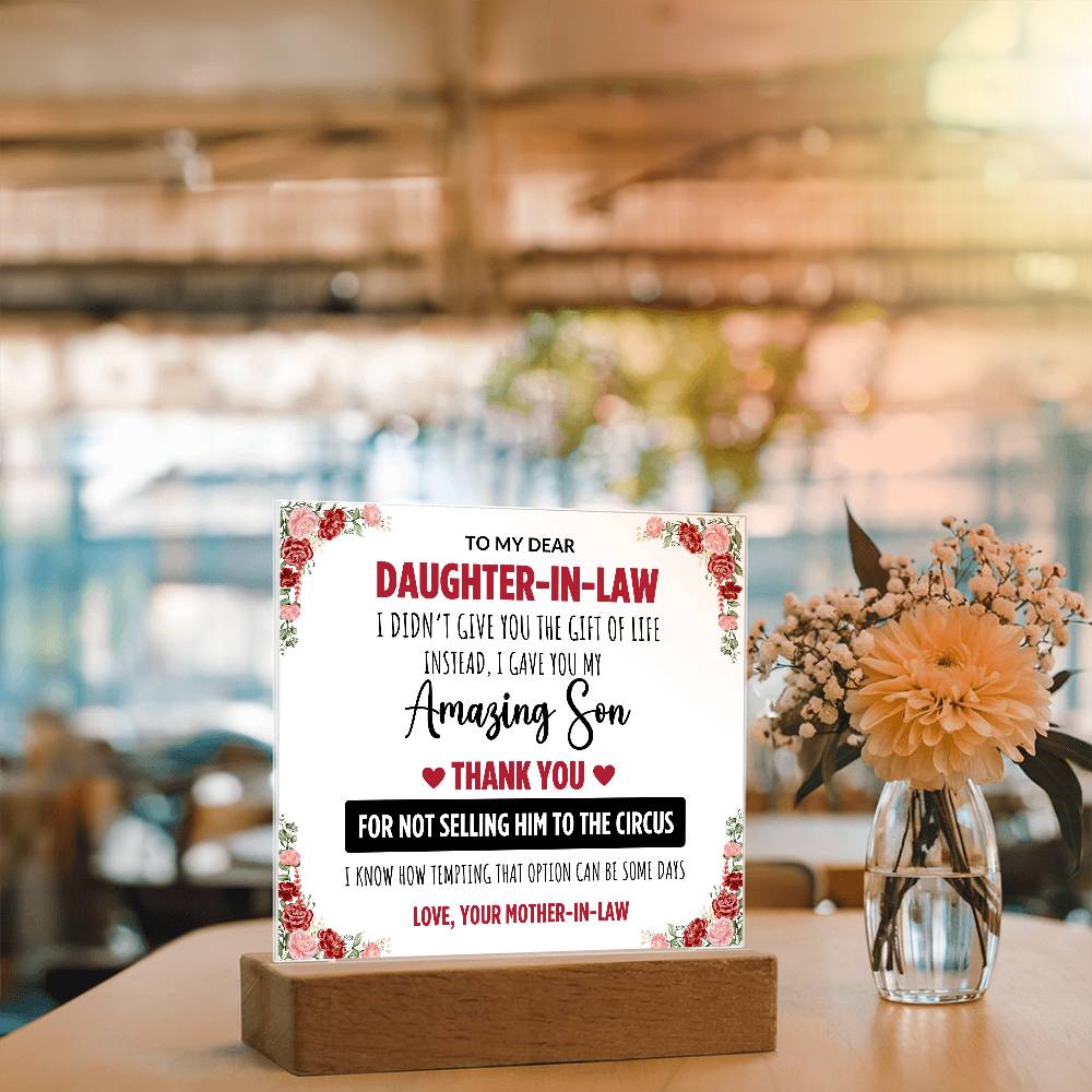 Daughter-in-Law LED Acrylic Gift Set