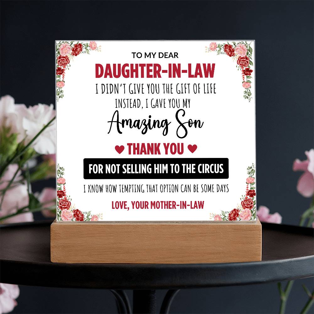 Daughter-in-Law LED Acrylic Gift Set