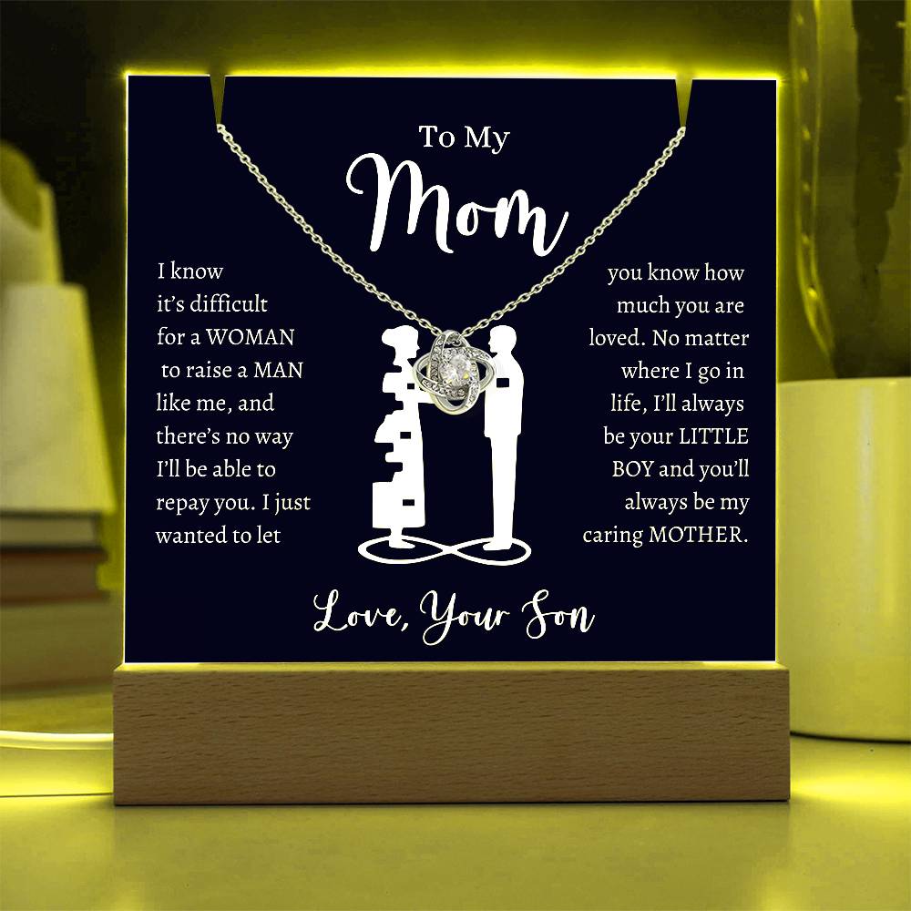 "To My Mom" | Not Easy to Raise a Man | Keepsake Gift Set
