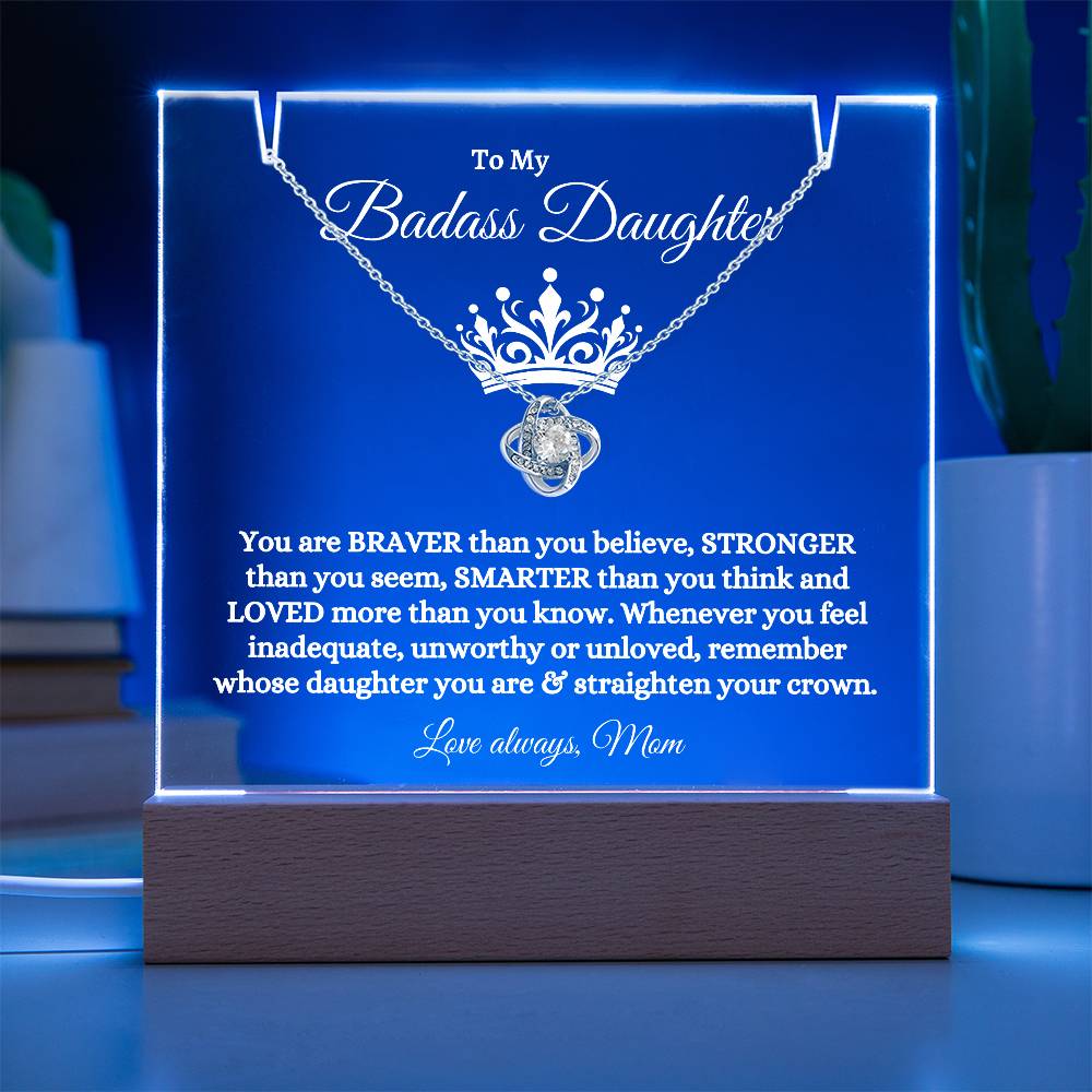 Badass Daughter From Mom | Keepsake Gift Set | LED
