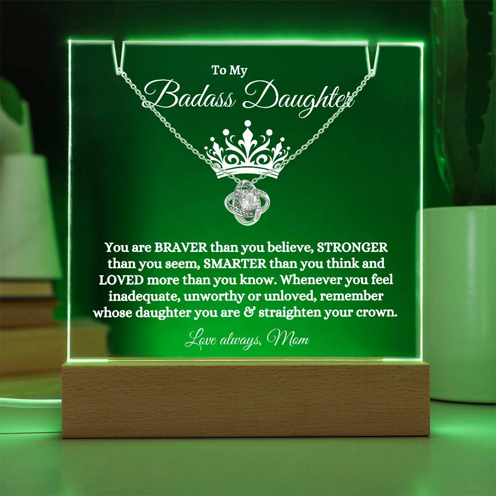 Badass Daughter From Mom | Keepsake Gift Set | LED