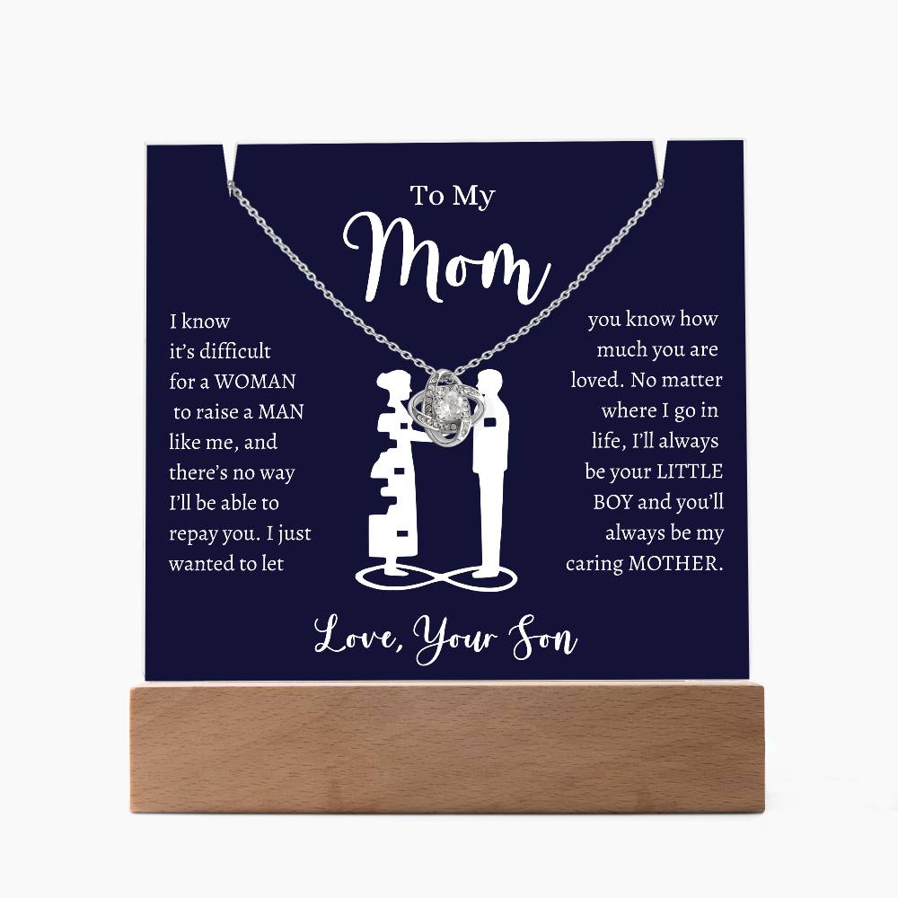 "To My Mom" | Not Easy to Raise a Man | Keepsake Gift Set