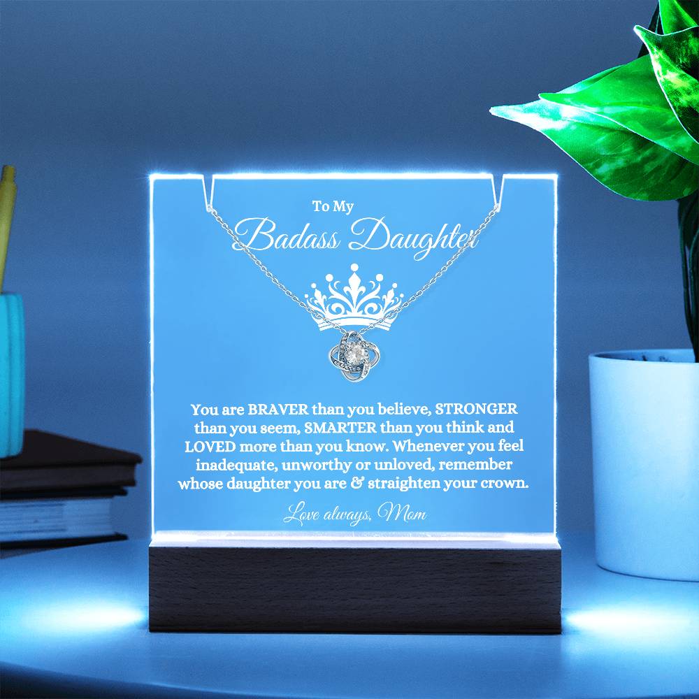 Badass Daughter From Mom | Keepsake Gift Set | LED