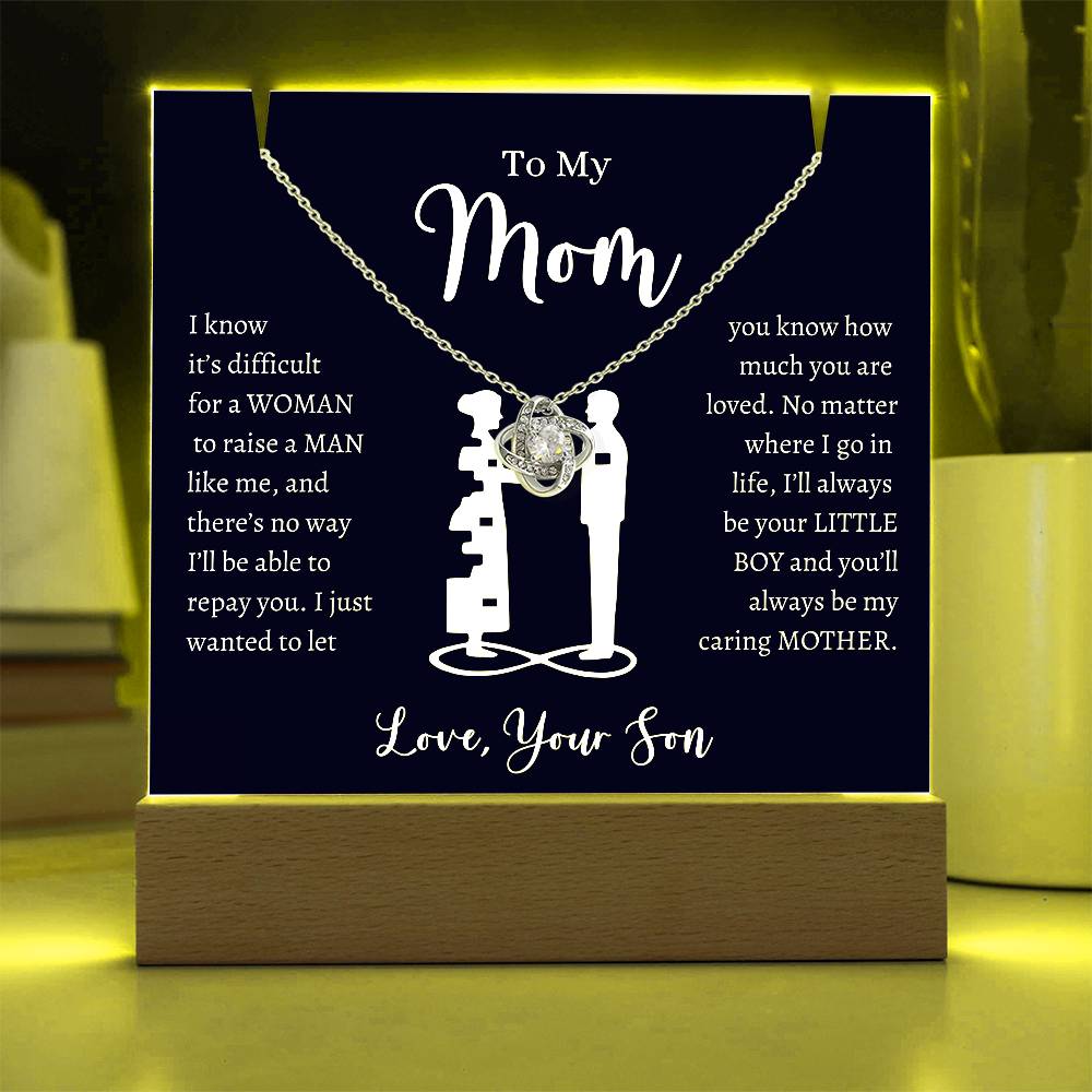 "To My Mom" | Not Easy to Raise a Man | Keepsake Gift Set