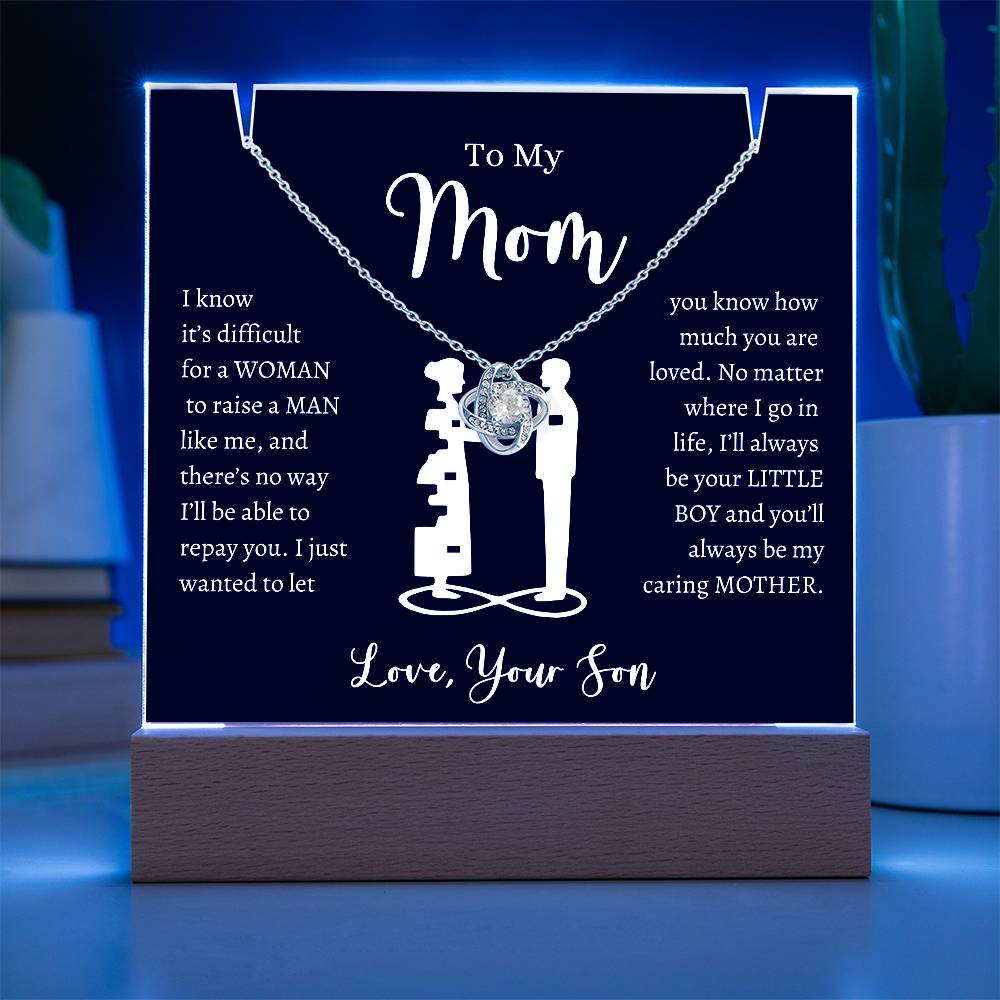 "To My Mom" | Not Easy to Raise a Man | Keepsake Gift Set
