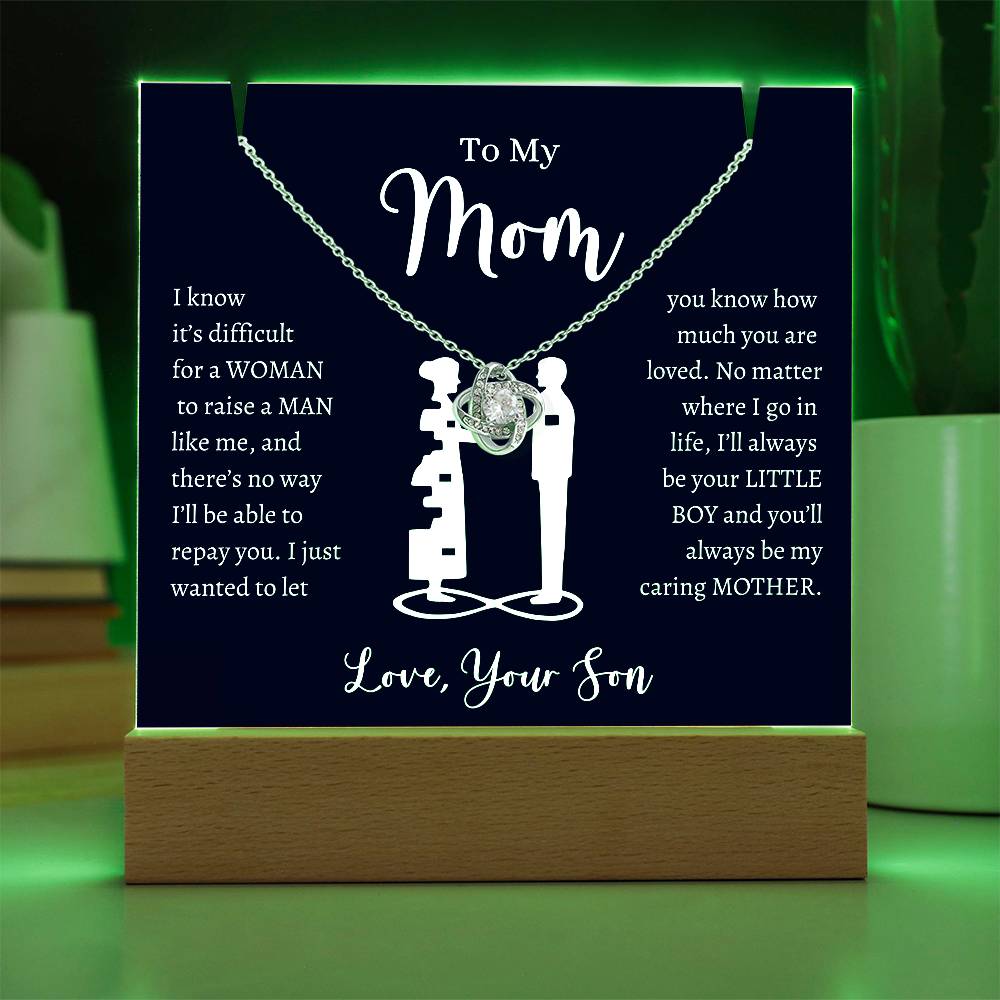 "To My Mom" | Not Easy to Raise a Man | Keepsake Gift Set