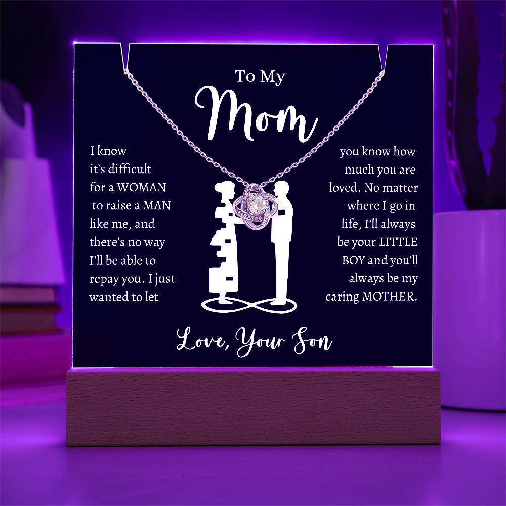 "To My Mom" | Not Easy to Raise a Man | Keepsake Gift Set