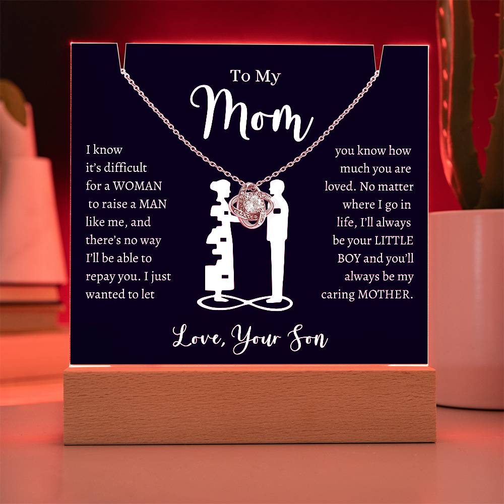 "To My Mom" | Not Easy to Raise a Man | Keepsake Gift Set