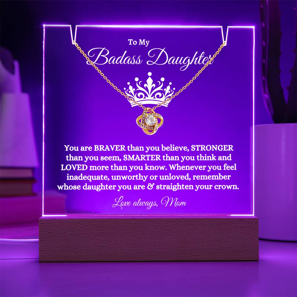 Badass Daughter From Mom | Keepsake Gift Set | LED