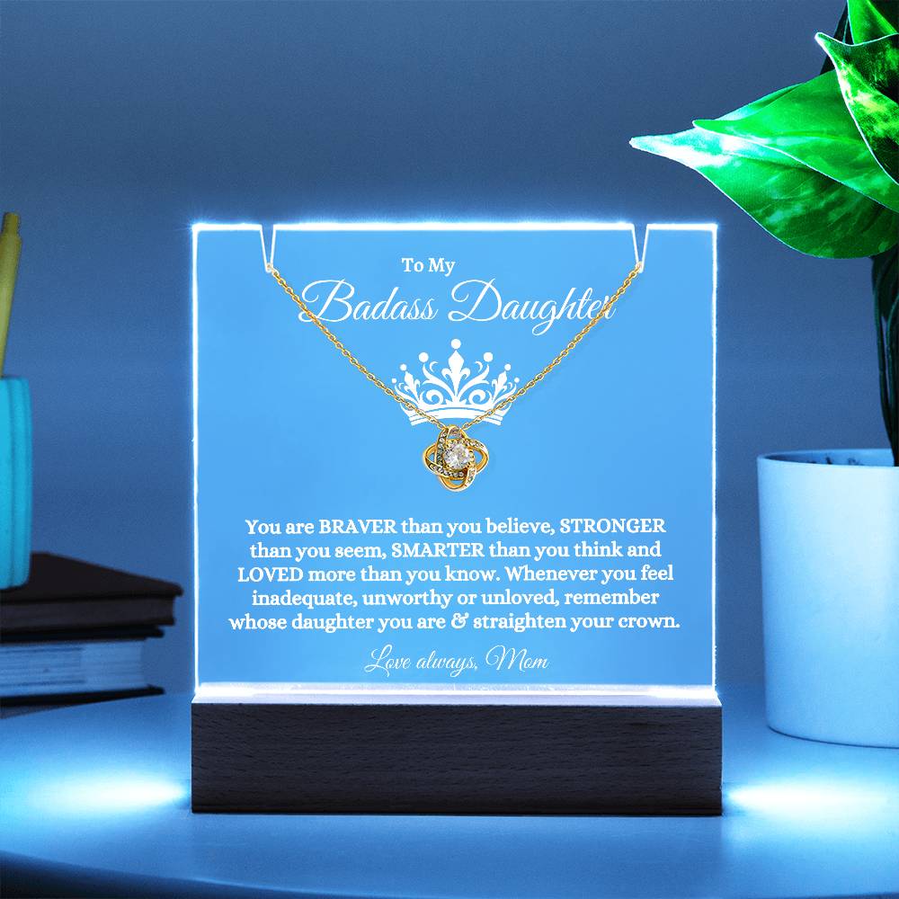 Badass Daughter From Mom | Keepsake Gift Set | LED